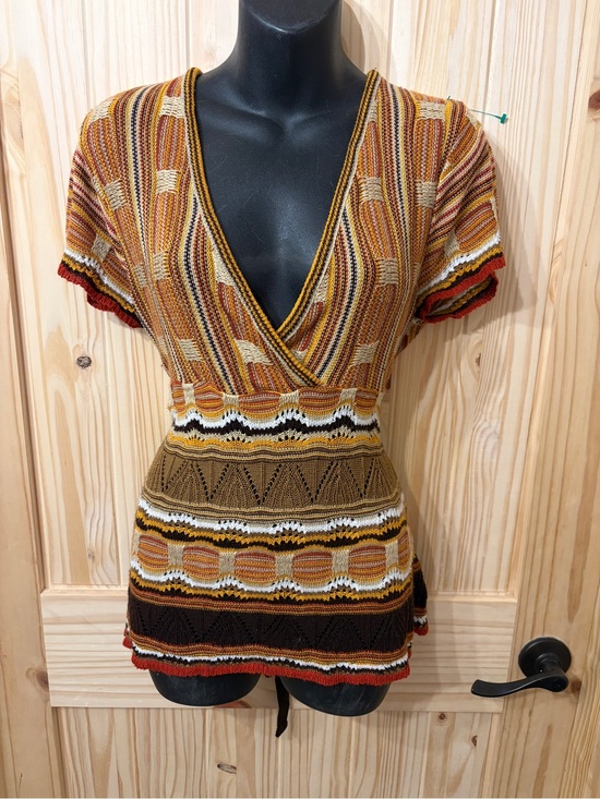 Say What? Tops - Vintage Demanding By Say What Babydoll Loose Knit Blouse Top Festival BoHo Y2K